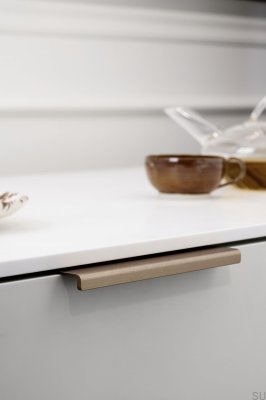 Artisan 160 Aluminum Gold Brushed Edge Furniture Handle