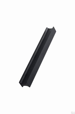 Track 160 Aluminium Elongated Furniture Handle Matte Black Brushed