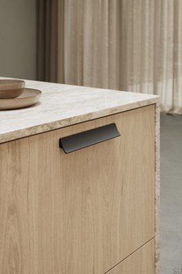 Ciel 160 Aluminum Matt Black Furniture Handle