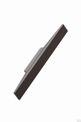 Oblong furniture handle Facet 32 Aluminum Brown Matt