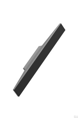 Oblong furniture handle Facet 32 Aluminum Black Matt