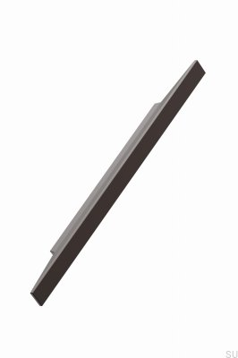 Oblong furniture handle Facet 96 Aluminum Brown Matt
