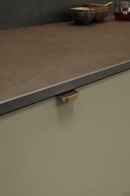 Comet 32 Aluminum Matt Gold Edge Furniture Handle