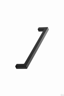 Square 10 128 elongated furniture handle Metal Black Matt