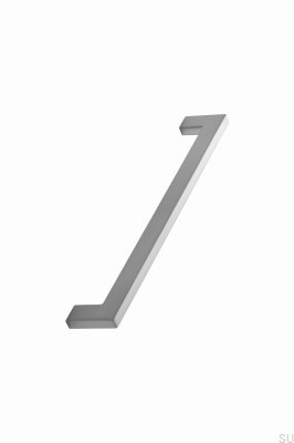Elongated furniture handle Flat 192 Metal Silver
