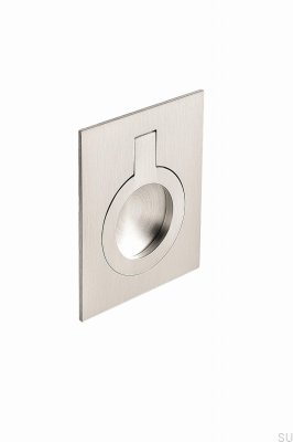 Flush 32 Recessed Furniture Handle Metal Silver