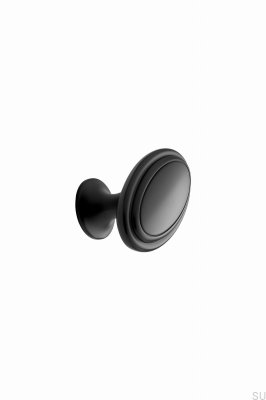 Oval 60 Metal Furniture Knob Matte Black
