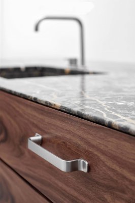 Rio 128 Metal Silver Elongated Furniture Handle