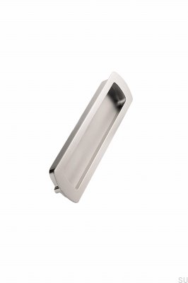 Recessed furniture handle Lux 128 Metal Silver