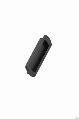 Recessed furniture handle Lux 128 Metal Matt Black