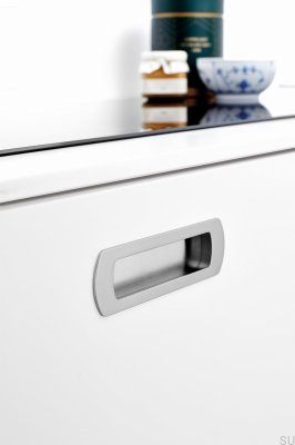 Recessed furniture handle Lux 192 Metal Silver
