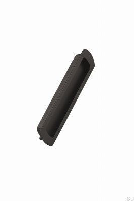 Recessed furniture handle Lux 192 Metal Matt Black