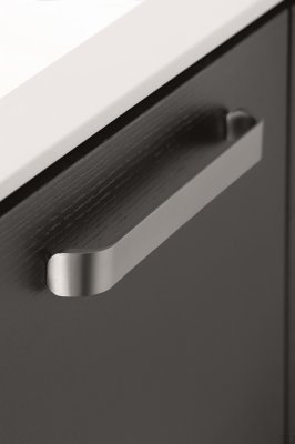 Radius 160 Metal Silver Elongated Furniture Handle