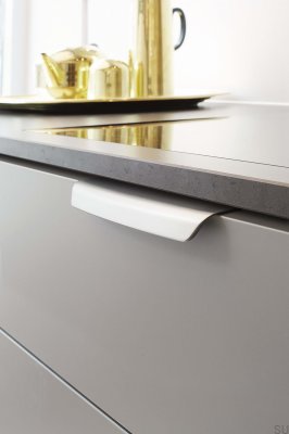 Wow 160 Metal Silver Brushed Edge Furniture Handle