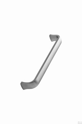 Common 160 Metal Silver Brushed Elongated Furniture Handle