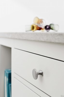 Furniture knob Classic 34 Metal Silver