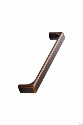 Fold 160 Metal Antique Bronze Elongated Furniture Handle