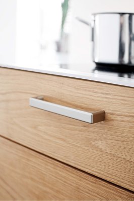 Fold 160 Metal Silver Elongated Furniture Handle