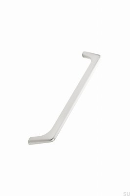 Vista 192 Metal Elongated Furniture Handle Silver Brushed