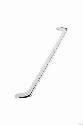 Vista 256 Metal Silver Chrome Elongated Furniture Handle