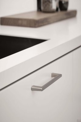 Diner 160 Metal Silver Elongated Furniture Handle