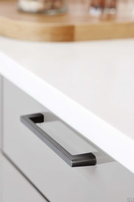 Diner 160 Aluminium Anthracite Brushed Elongated Furniture Handle