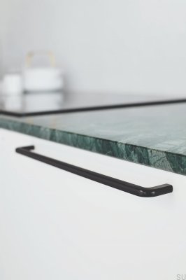 Compact 320 elongated furniture handle Metal Black Matt