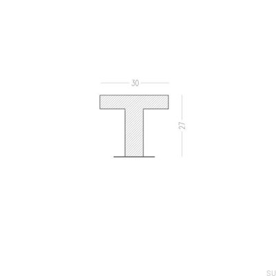 Furniture knob Nena M Copper Brushed Unpainted