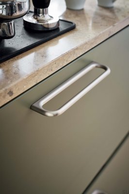 Luck 160 Metal Silver Elongated Furniture Handle