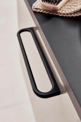 Luck 160 elongated furniture handle Metal Black Matt