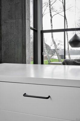 Junction 160 elongated furniture handle Metal Black Matt