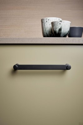 Pillar 160 elongated furniture handle Metal Black Matt