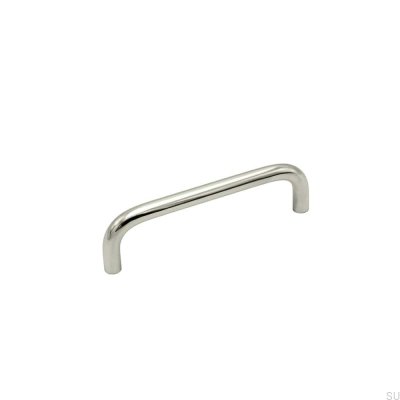 Elongated furniture handle Bolmen 96 Brass, nickel-plated