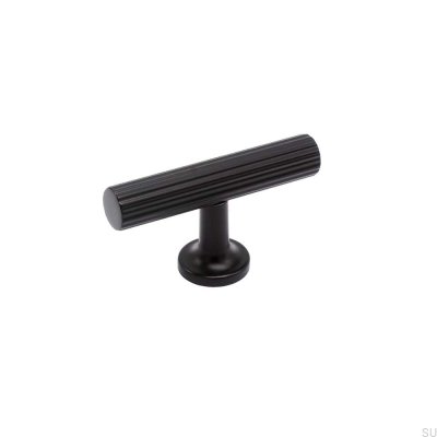 Furniture Knob T-Bar Portland Metal Black