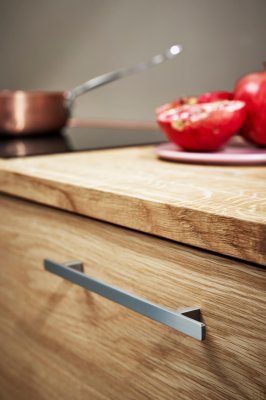 Transit 160 Metal Silver Elongated Furniture Handle