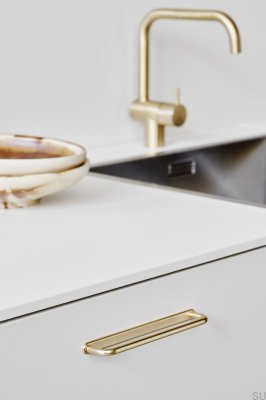 D-Lite 160 Metal Gold Elongated Furniture Handle