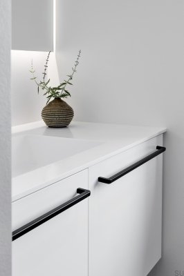 Mango 544 elongated furniture handle Aluminum Black Matt