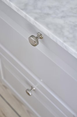 Furniture knob Villa Round 30 Metal Silver Nickel Plated