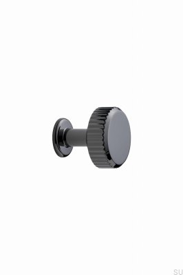 Furniture knob Villa Round 30 Metal Black Nickel Plated