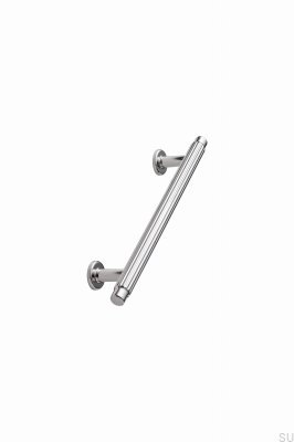 Villa 128 Metal Elongated Furniture Handle Silver Nickel Plated