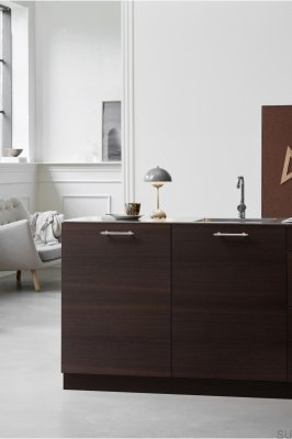 Villa 128 Metal Elongated Furniture Handle Silver Nickel Plated