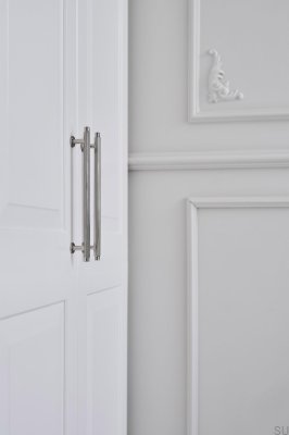 Villa 192 Metal Silver Nickel-plated Elongated Furniture Handle