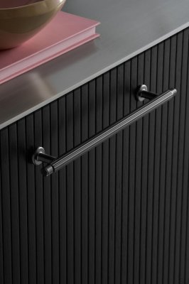 Villa 192 Metal Gun-Metal Elongated Furniture Handle