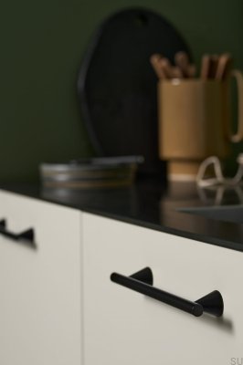 Elongated furniture handle Delta 160 Metal Black Matt