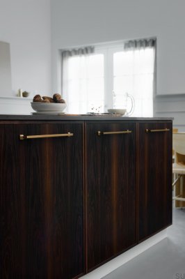 Heritage 320 Metal Brushed Gold Elongated Furniture Handle