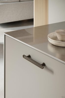 Chateau 128 Metal Antique Bronze Elongated Furniture Handle