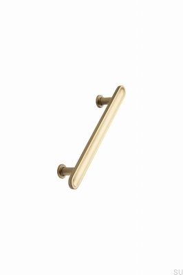 Chateau 128 Metal Brushed Gold Elongated Furniture Handle