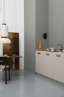 Leaf 160 Metal Brushed Gold Elongated Furniture Handle