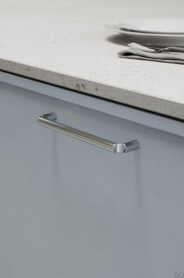 Break 160 Metal Silver Chrome Elongated Furniture Handle