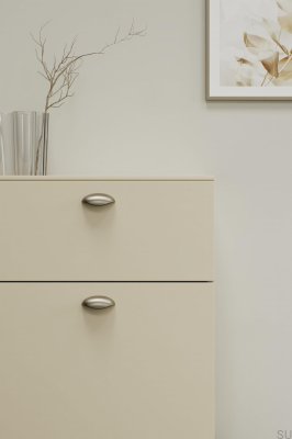 Luna 64 Metal Brushed Gold Elongated Furniture Handle